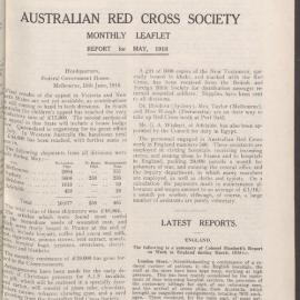 Australian Red Cross Society Monthly Leaflet