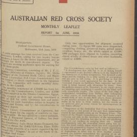 Australian Red Cross Society Monthly Leaflet