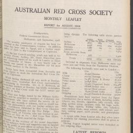 Australian Red Cross Society Monthly Leaflet