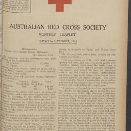 Australian Red Cross Society Monthly Leaflet