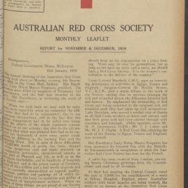 Australian Red Cross Society Monthly Leaflet