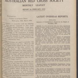 Australian Red Cross Society Monthly Leaflet