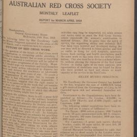 Australian Red Cross Society Monthly Leaflet