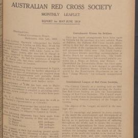 Australian Red Cross Society Monthly Leaflet