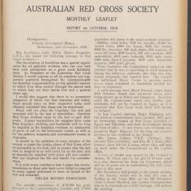 Australian Red Cross Society Monthly Leaflet