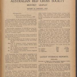 Australian Red Cross Society Monthly Leaflet