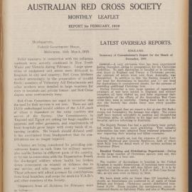 Australian Red Cross Society Monthly Leaflet