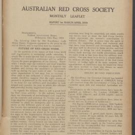 Australian Red Cross Society Monthly Leaflet