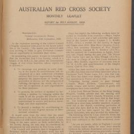 Australian Red Cross Society Monthly Leaflet