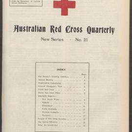 Australian Red Cross Quarterly - New Series No. 21
