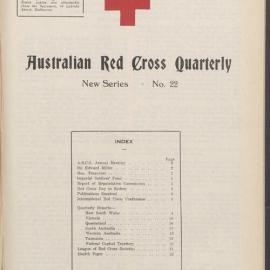 Australian Red Cross Quarterly - New Series No. 22