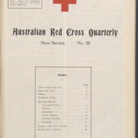 Australian Red Cross Quarterly - New Series No. 23