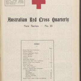 Australian Red Cross Quarterly - New Series No. 25
