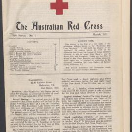 The Australian Red Cross - New Series No. 1