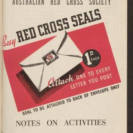 Australian Red Cross Society - Notes On Activities - No.20