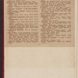 Notes on Activities Index