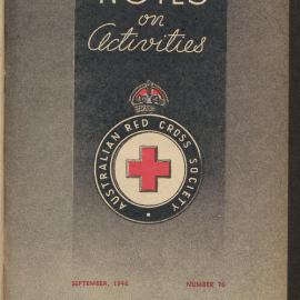Australian Red Cross Society - Notes On Activities - No.76