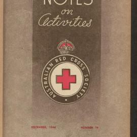 Australian Red Cross Society - Notes On Activities - No.79