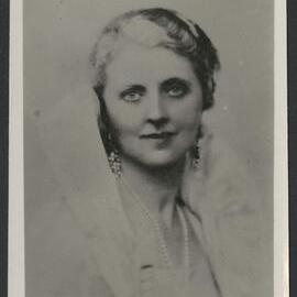 Louise Dyer in evening dress