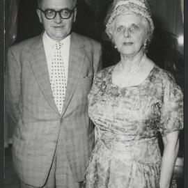 Jeff Hanson standing next to Louise Hanson-Dyer