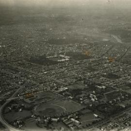 Aerial view of University, University of Melbourne, 1918-1923.