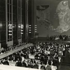 Centenary dinner in Wilson Hall, University of Melbourne, August 1956.