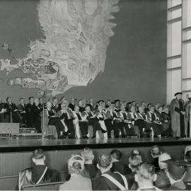 Ceremony during Centenary celebrations, University of Melbourne, August 1956.