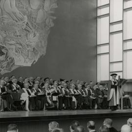 Ceremony during Centenary celebrations, University of Melbourne, August 1956.