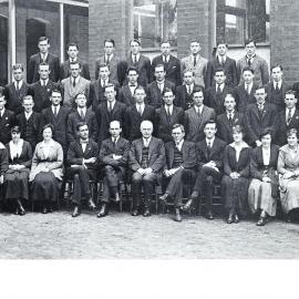 Chemistry staff and students, University of Melbourne, 1920.