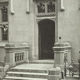 Entrance to Princess Ida Club Rooms, University of Melbourne, circa 1910.