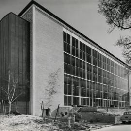 Exterior of Wilson Hall from south east, University of Melbourne, circa 1956.