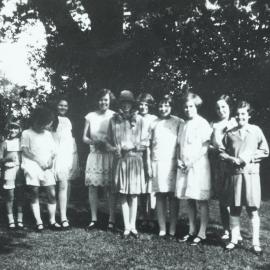Gathering in the Labys' Garden, University of Melbourne.