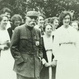 General Pau visiting University of Melbourne, October 1918