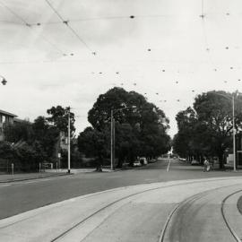 Looking north from Swanston Street and Elgin Street corner, circa 1971-1972.