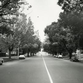 Looking south from Swanston Street north of Elgin Street corner, circa 1971-1972.