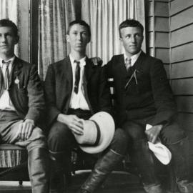 Mervyn Higgins, Irvine Masson and Bob Bage, University of Melbourne, circa 1905.
