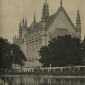 Old Wilson Hall across lake, University of Melbourne.