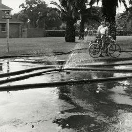 Old Wilson Hall fire, University of Melbourne, 25 January 1952.