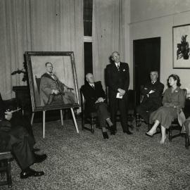 Presentation of portrait of Dr. Rowden White, University of Melbourne, 10 June 1959.