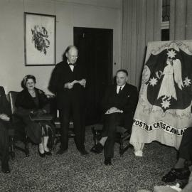 Presentation of portrait of Dr. Rowden White, University of Melbourne, 10 June 1959.