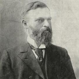 Profile of Sir Harry Brookes Allen, University of Melbourne, circa 1896.