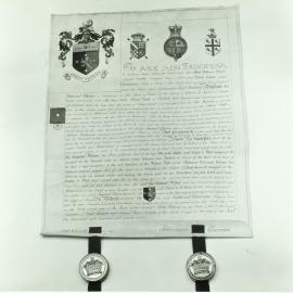 Sir Samuel Wilson - Grant of Arms, University of Melbourne, 1875.