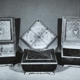 Souvenir boxes from the Olympic Games, Melbourne, 1956.