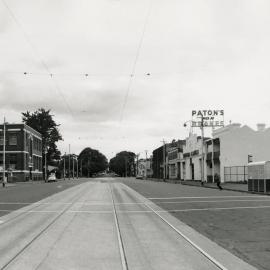 Swanston Street looking north from Faraday Street, circa 1971-1972.