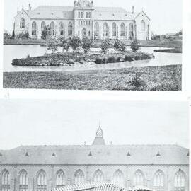 Two views of National Museum, University of Melbourne, 1862-1899.
