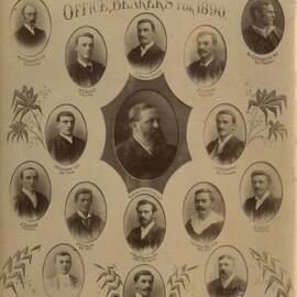 Union Office Bearers, University of Melbourne, 1890.