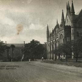 View north along Main Drive, University of Melbourne, circa 1910.