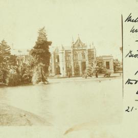 View of Biology School from across the lake, University of Melbourne.