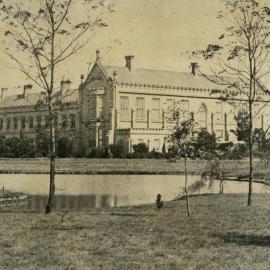 View of northern and eastern wings of the Main Building, University of Melbourne.