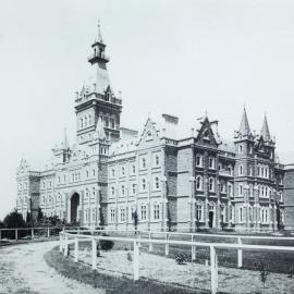 View of Ormond College from north west, University of Melbourne, circa 1885-1893.